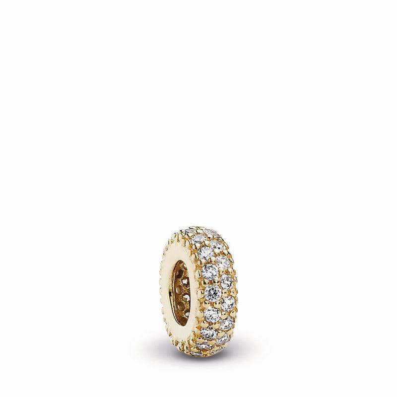 Pandora Inspiration Within Spacer Charm - Yellow Gold 14 K/Cubic Zirconia - Canada | RD6038IF